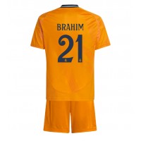 Real Madrid Brahim Diaz #21 Bortatröja Barn 2024-25 Kortärmad (+ Korta byxor)